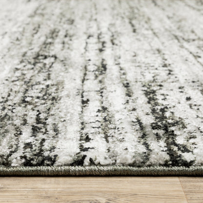 Atlas Abstract Ash/ Charcoal Cut Pile Rug