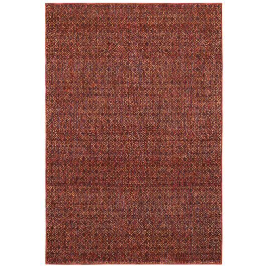 Atlas 8048K Red Distressed Rug