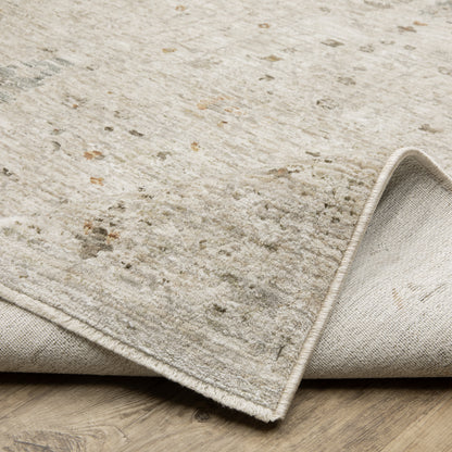 Avalon Distressed Ivory/ Beige Floral Cut Pile Rug