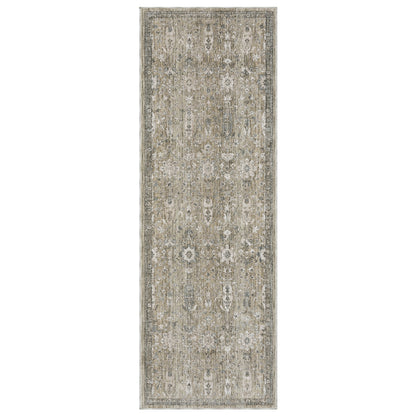 Avalon Ava03 Beige/ Grey Distressed Floral Rug