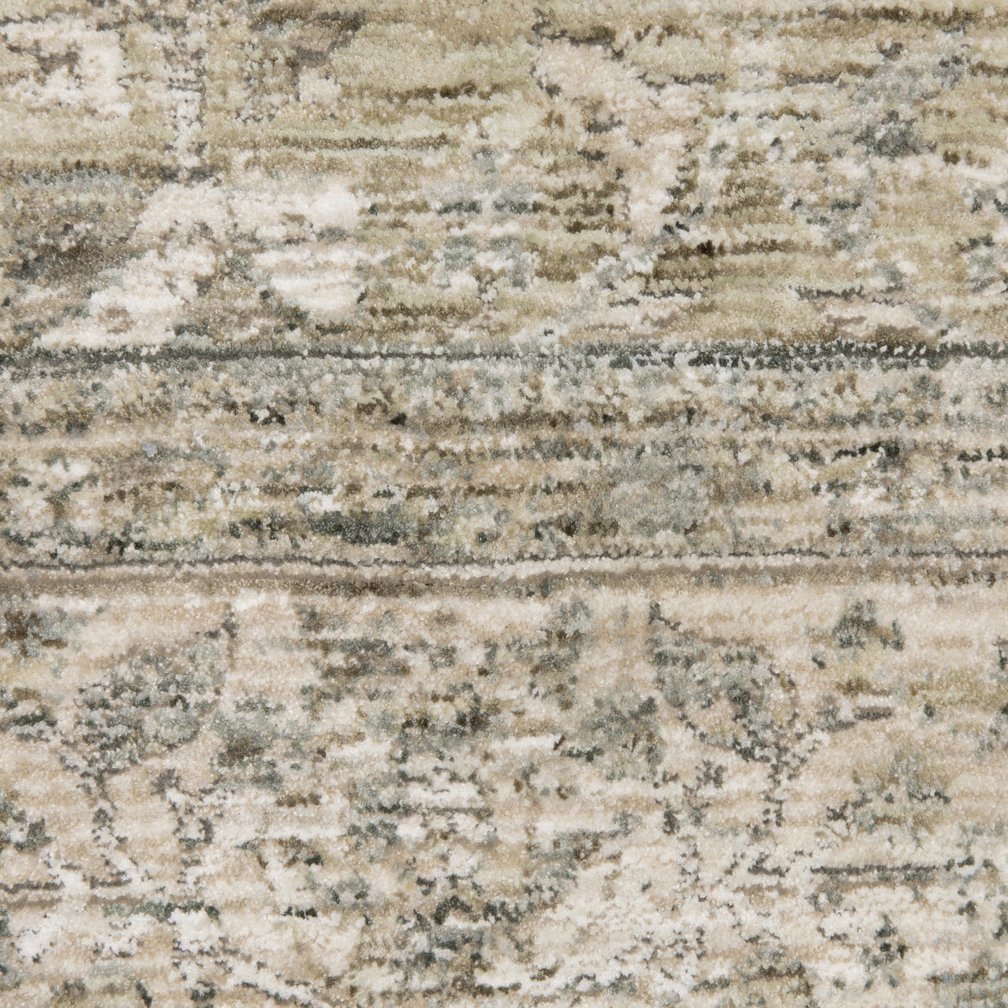 Avalon Distressed Beige/ Grey Floral Cut Pile Rug