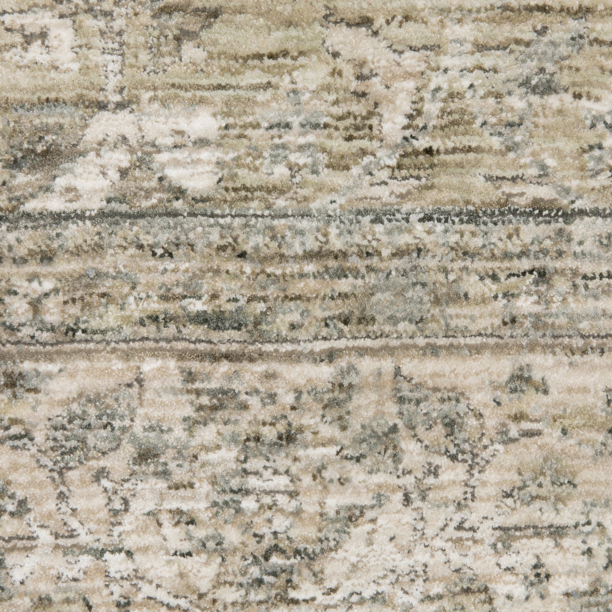 Avalon Distressed Beige/ Grey Floral Cut Pile Rug