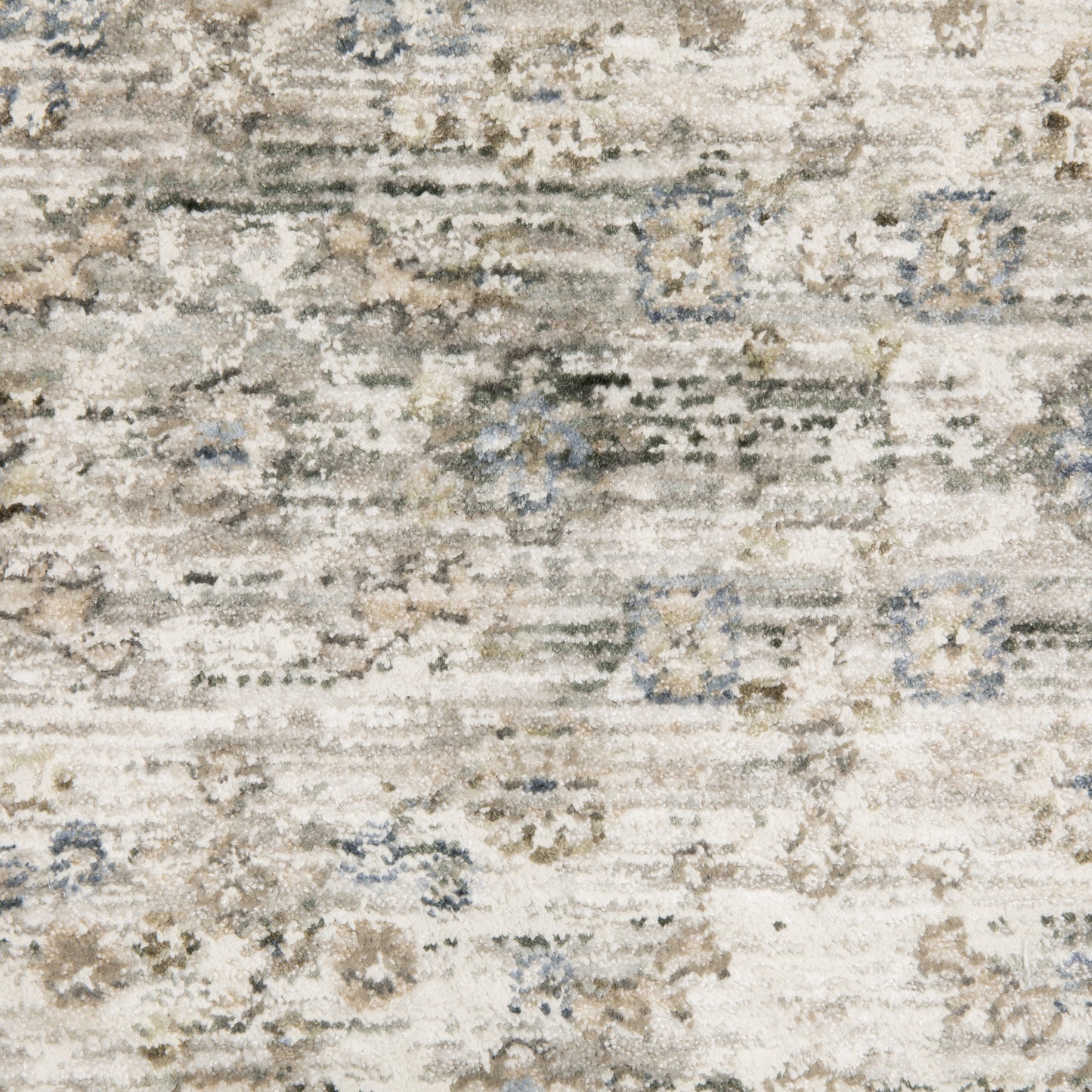 Avalon Medallion Grey/ Beige Distressed Cut Pile Rug