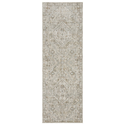 Avalon Ava06 Beige/ Ivory Medallion Distressed Rug