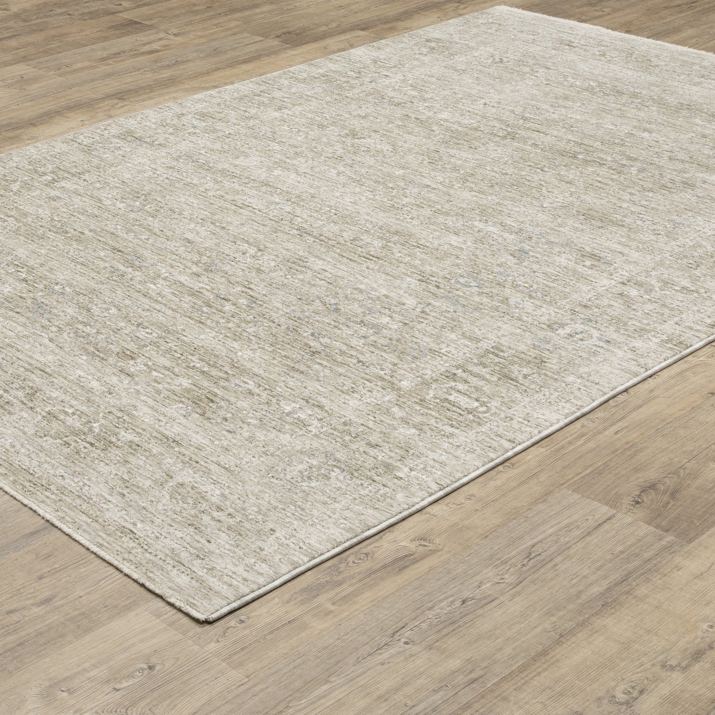 Avalon Distressed Beige/ Grey Oriental Cut Pile Rug