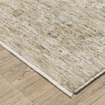 Avalon Distressed Beige/ Grey Oriental Cut Pile Rug