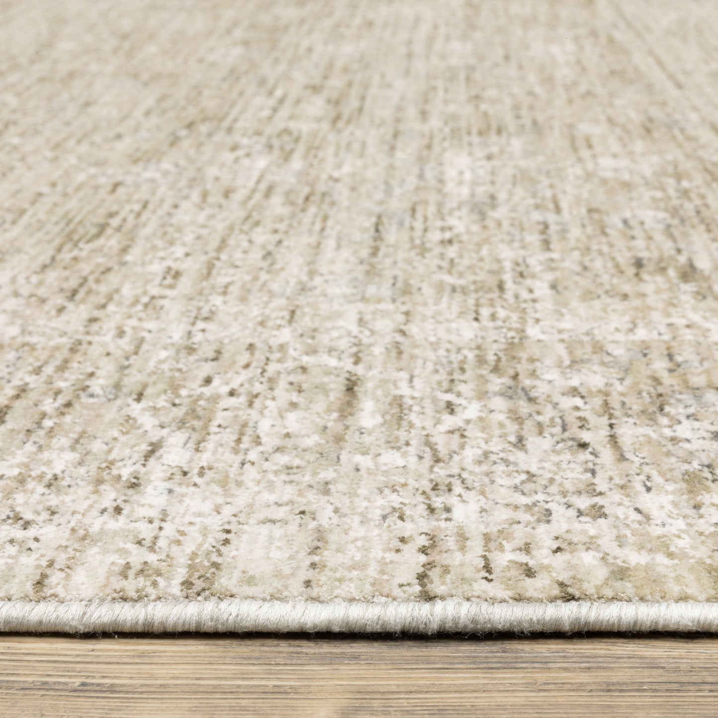 Avalon Distressed Beige/ Grey Oriental Cut Pile Rug