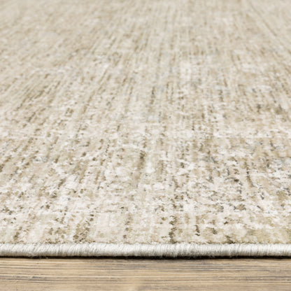 Avalon Distressed Beige/ Grey Oriental Cut Pile Rug