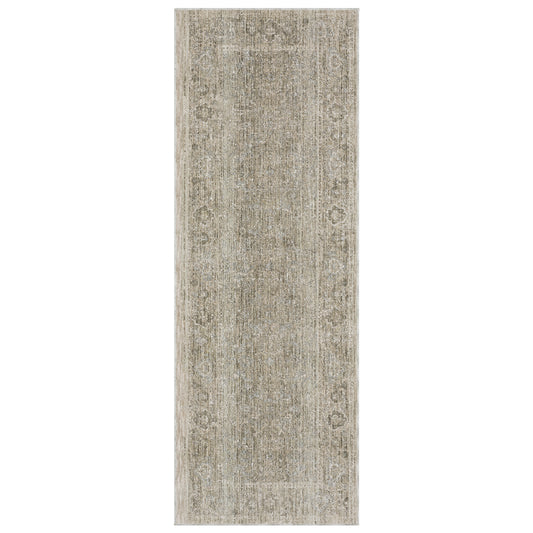 Avalon Ava07 Beige/ Grey Distressed Oriental Rug