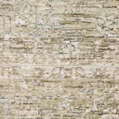 Avalon Distressed Beige/ Grey Oriental Cut Pile Rug