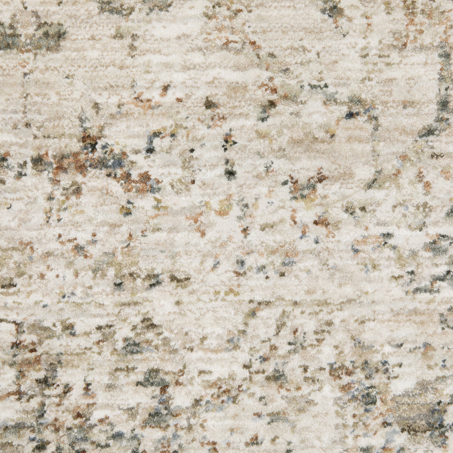 Avalon Medallion Beige/ Grey Distressed Cut Pile Rug