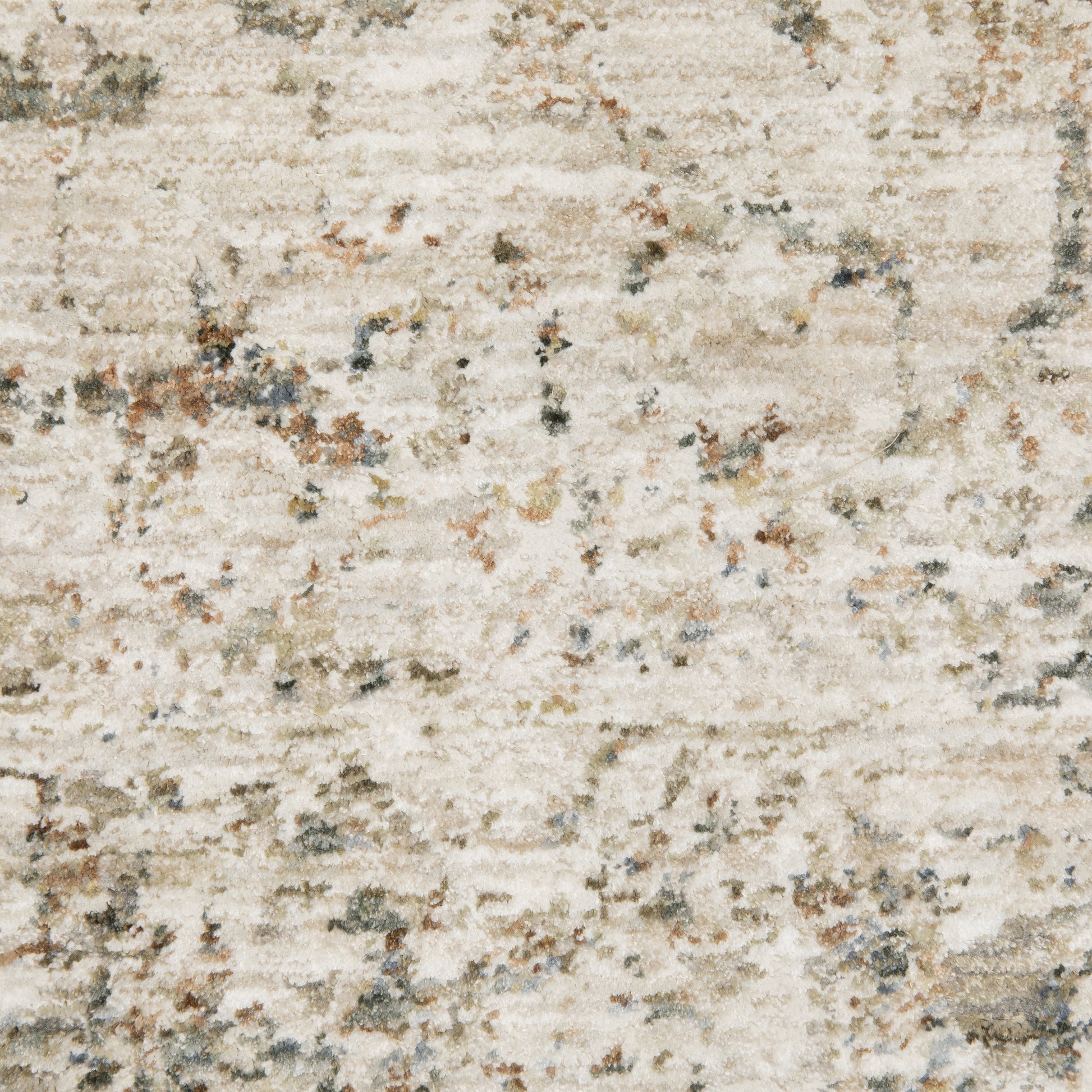 Avalon Medallion Beige/ Grey Distressed Cut Pile Rug