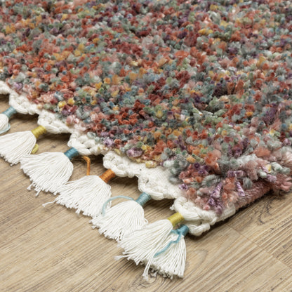 Axis Abstract Multi/ Ivory Cut Pile Rug