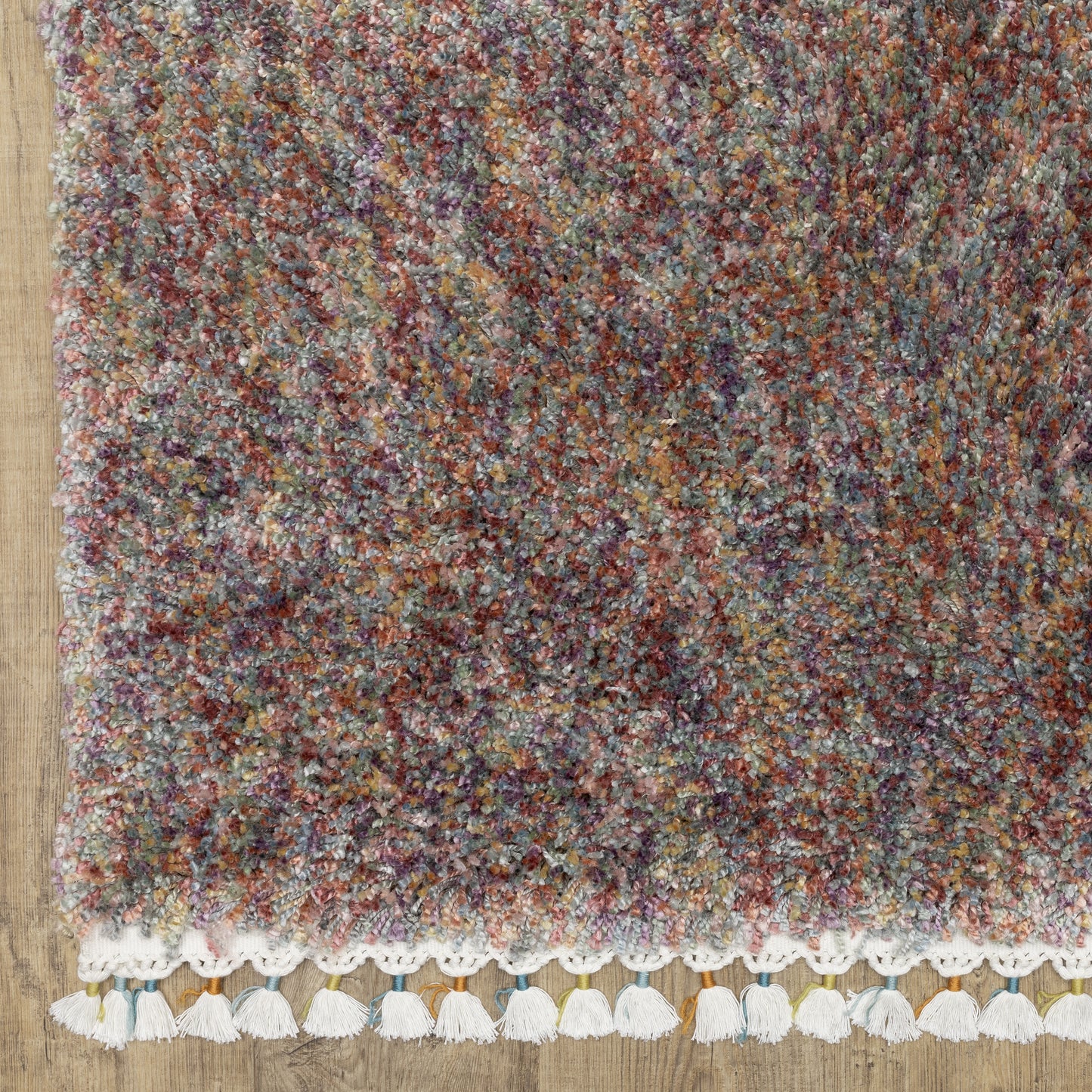 Axis Abstract Multi/ Ivory Cut Pile Rug