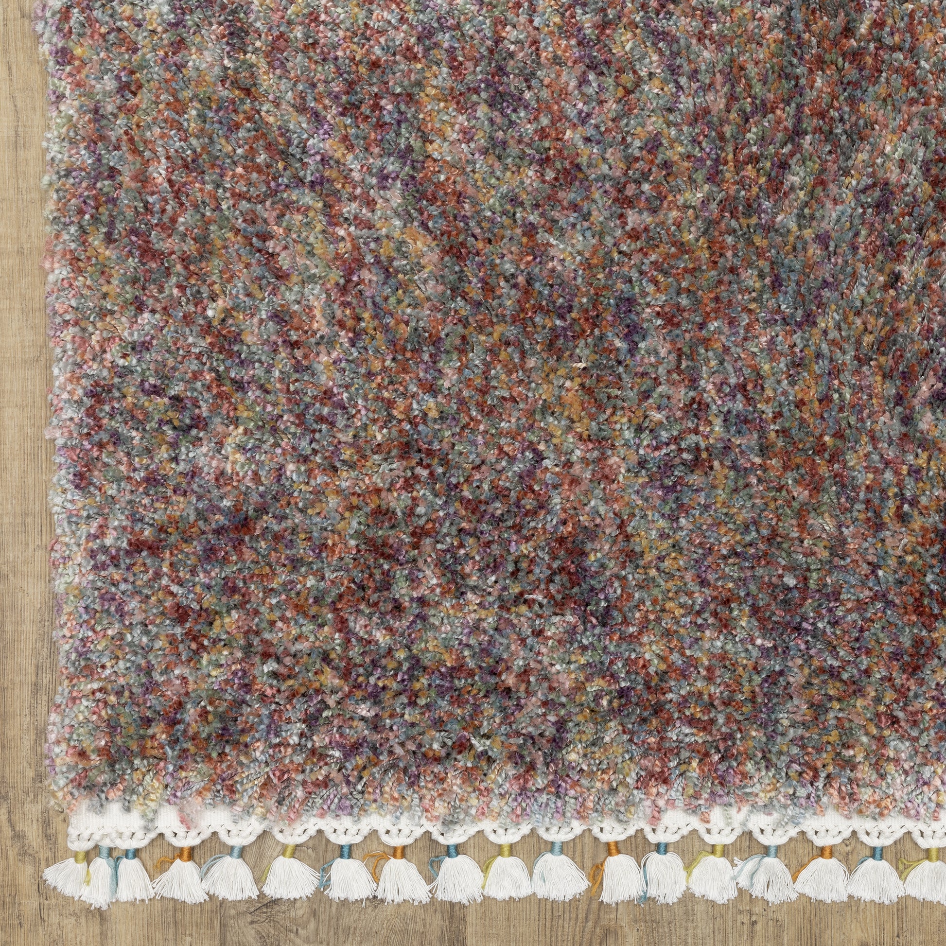 Axis Abstract Multi/ Ivory Cut Pile Rug