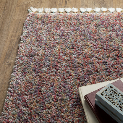 Axis Abstract Multi/ Ivory Cut Pile Rug