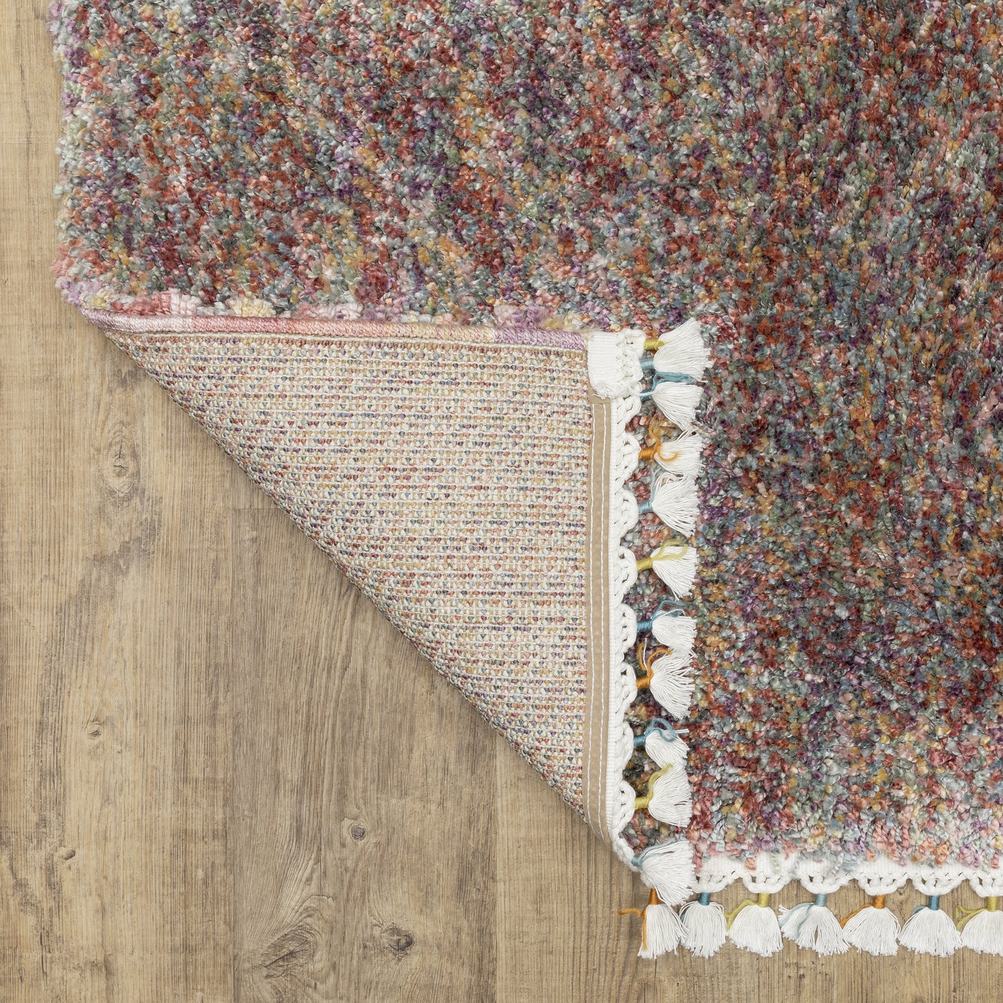 Axis Abstract Multi/ Ivory Cut Pile Rug