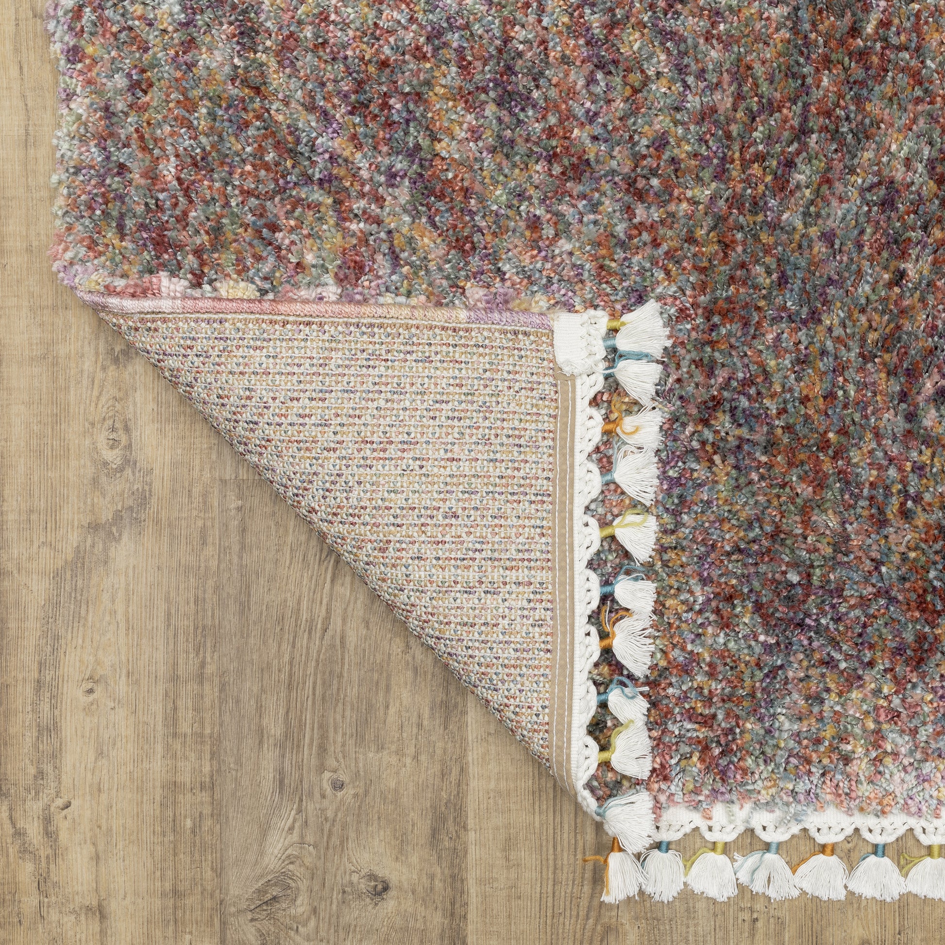 Axis Abstract Multi/ Ivory Cut Pile Rug