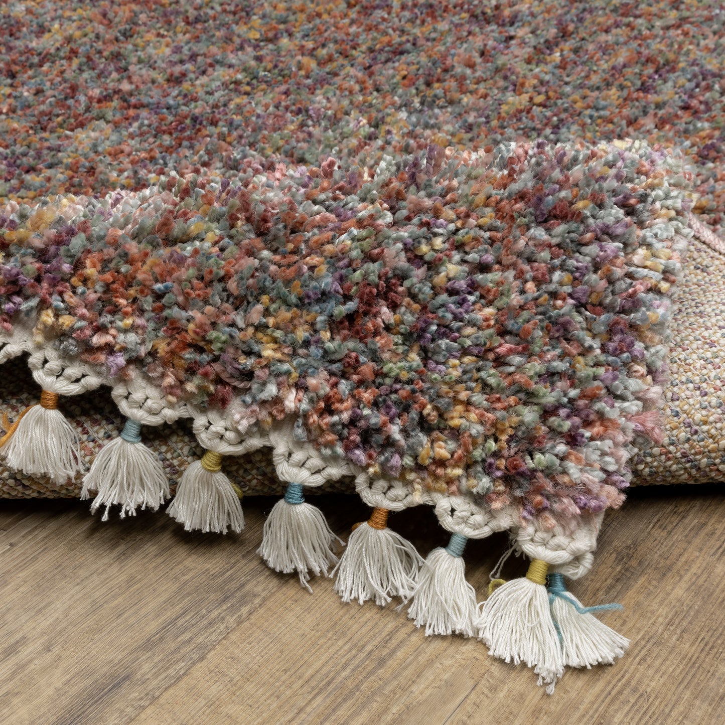 Axis Abstract Multi/ Ivory Cut Pile Rug
