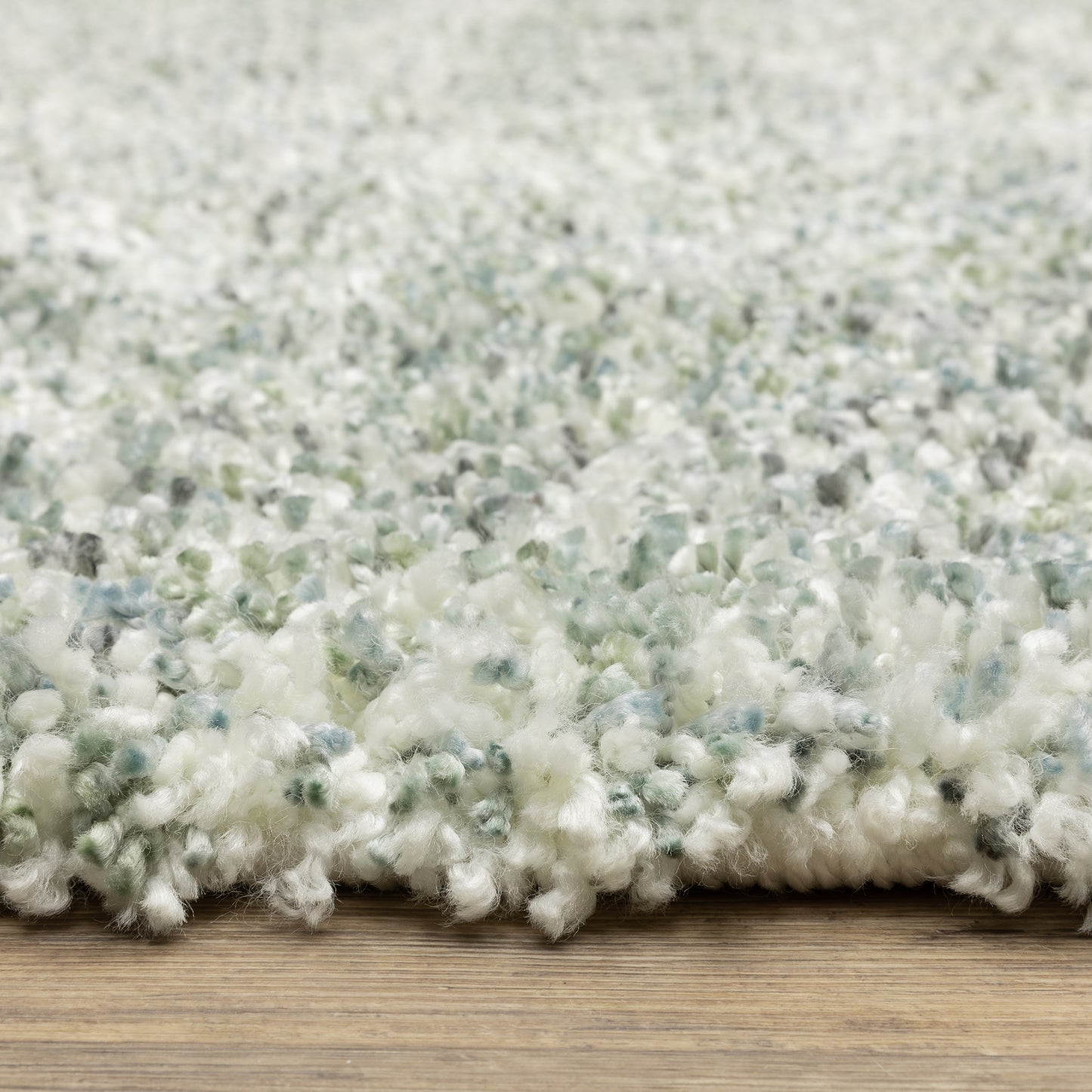 Axis Abstract Blue/ Ivory Cut Pile Rug