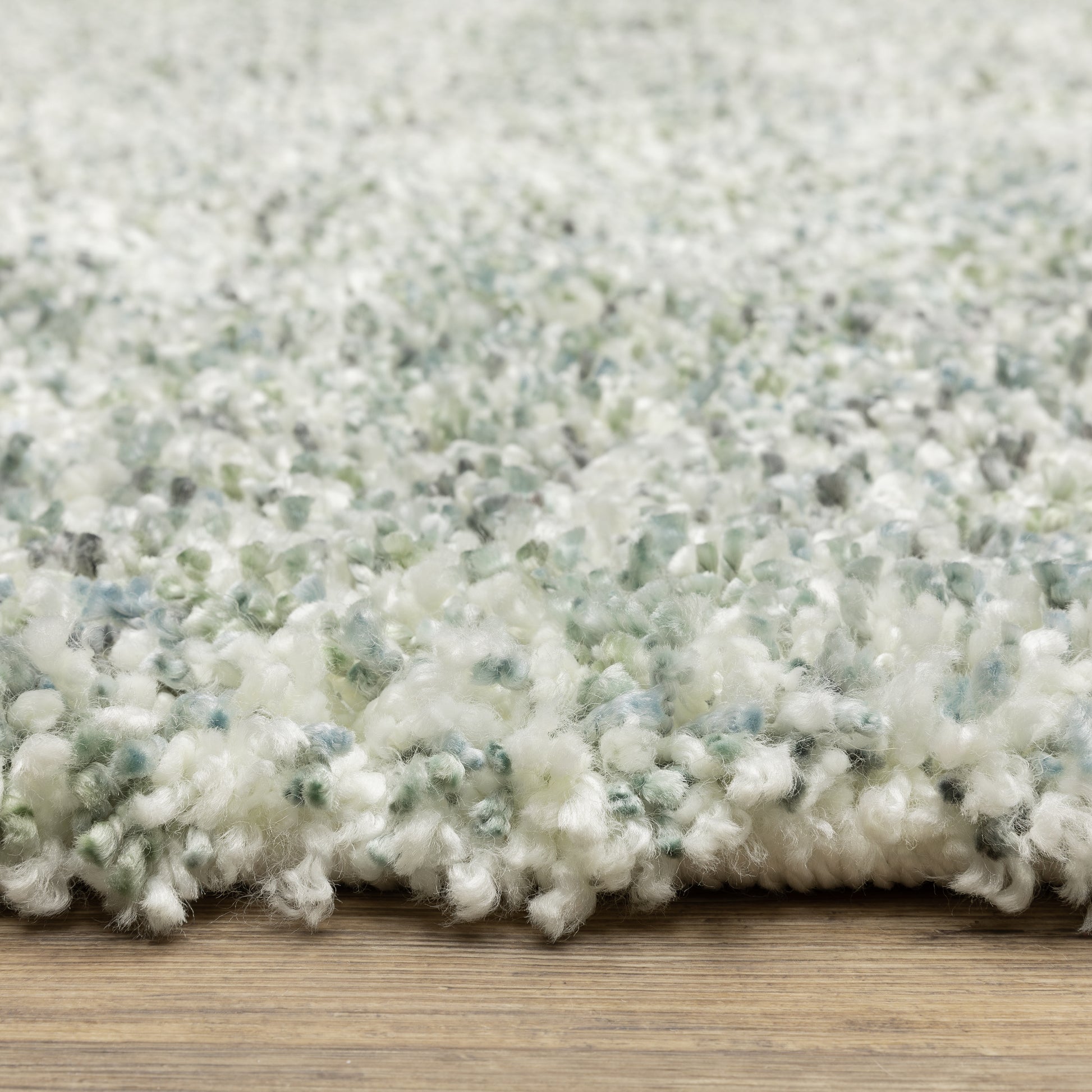 Axis Abstract Blue/ Ivory Cut Pile Rug