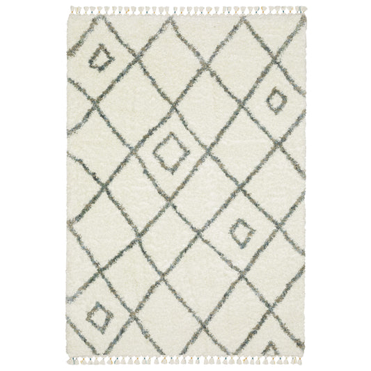 Axis AX03A Ivory Geometric Rug