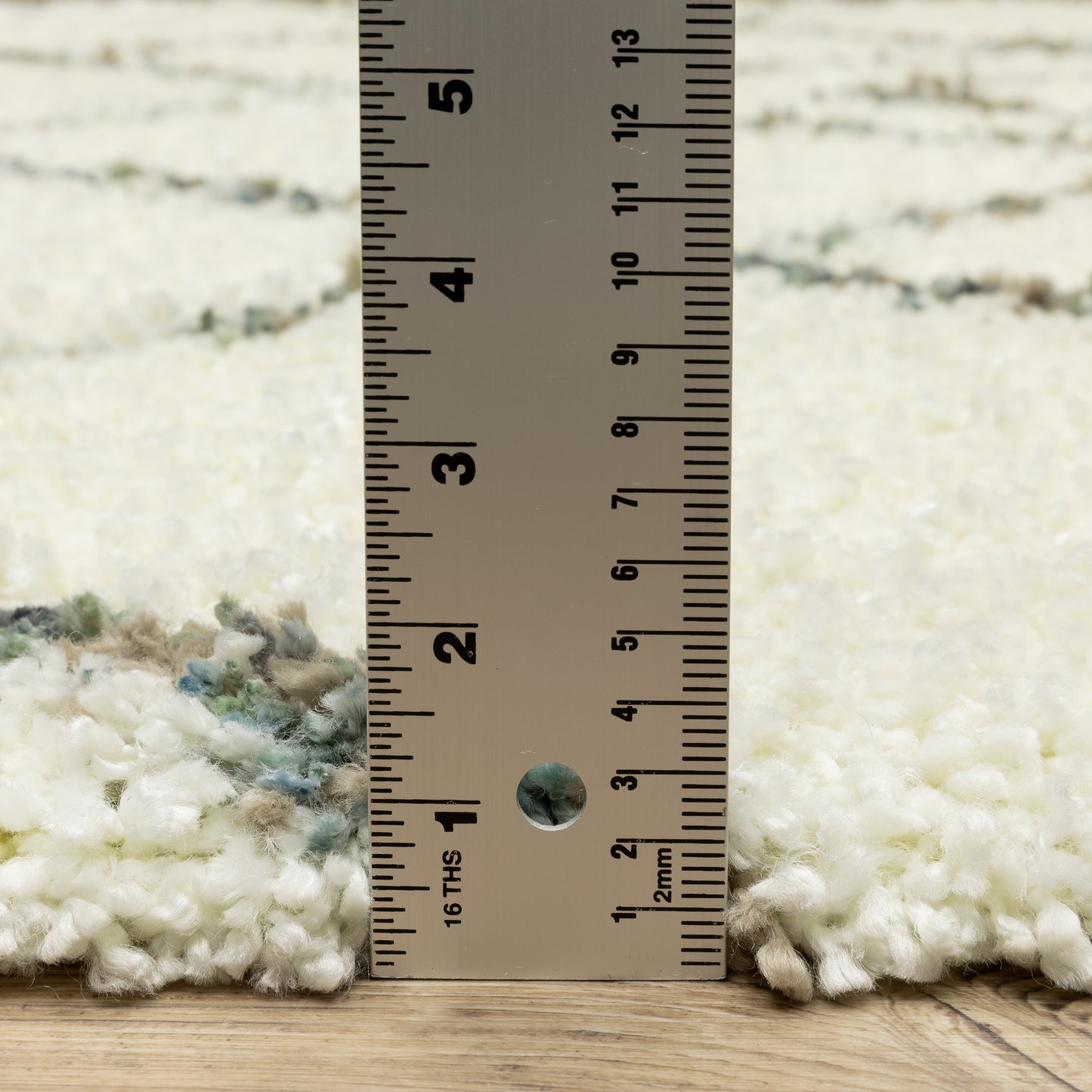 Axis Geometric Ivory/ Multi Cut Pile Rug