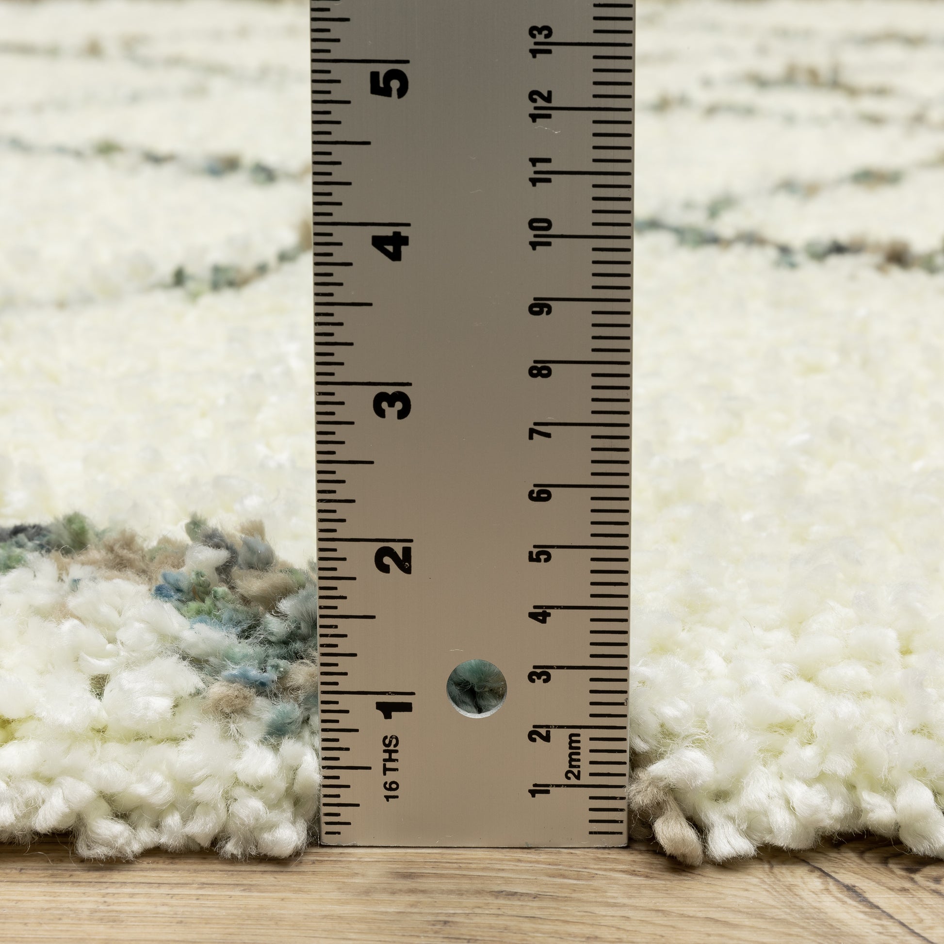 Axis Geometric Ivory/ Multi Cut Pile Rug