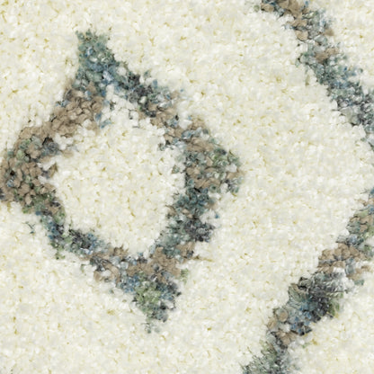 Axis Geometric Ivory/ Multi Cut Pile Rug