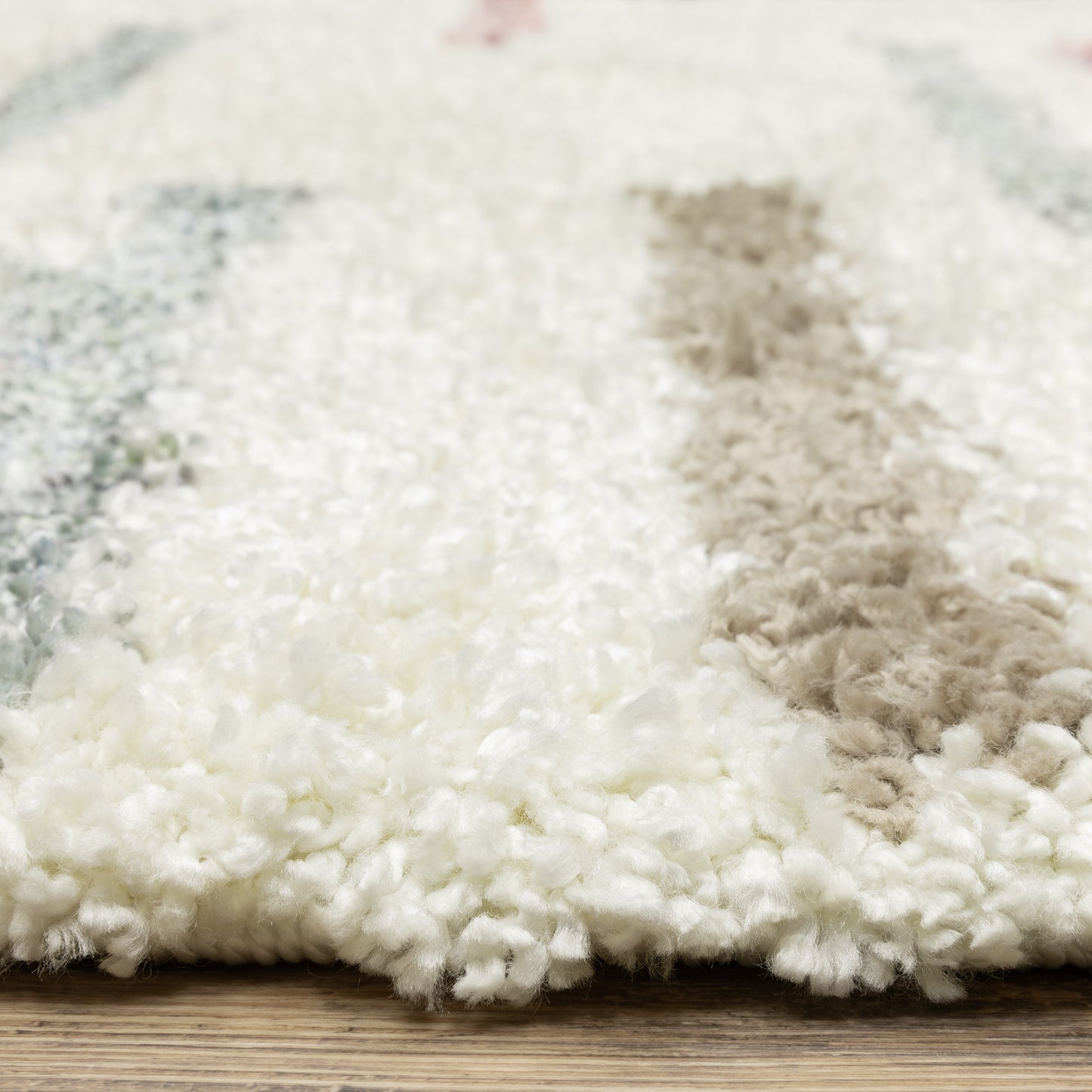 Axis Geometric Ivory/ Multi Stripe Cut Pile Rug