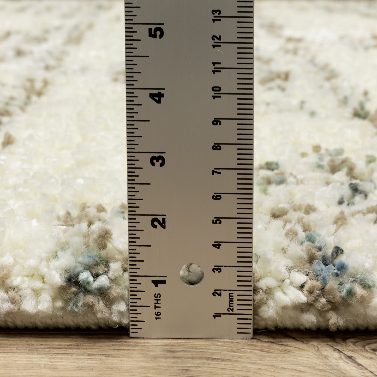 Axis Geometric Ivory/ Multi Cut Pile Rug