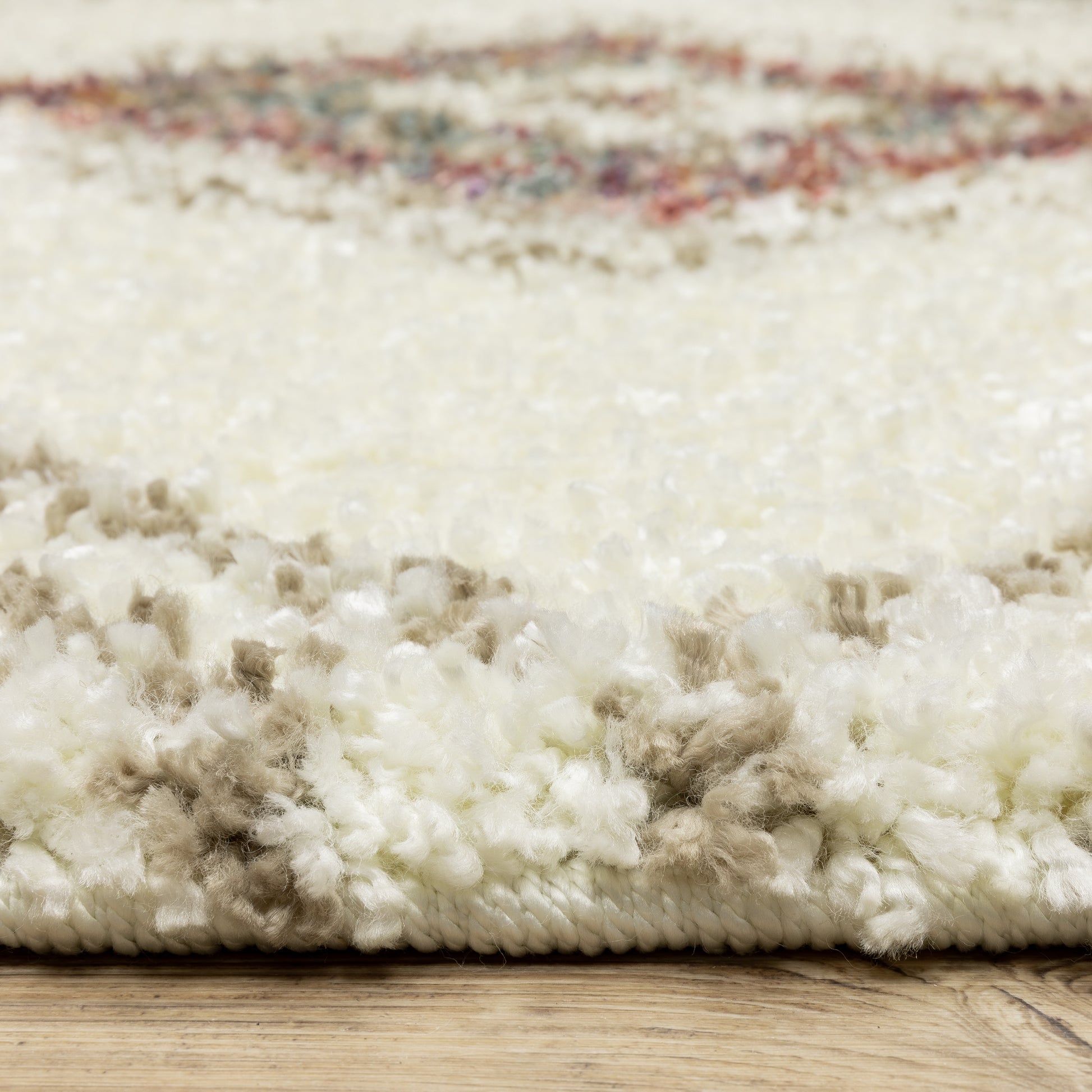 Axis Medallion Ivory/ Multi Geometric Cut Pile Rug