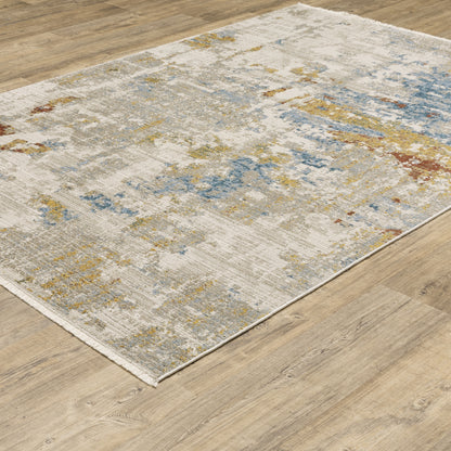 Bauer Abstract Beige/ Multi Cut Pile Rug