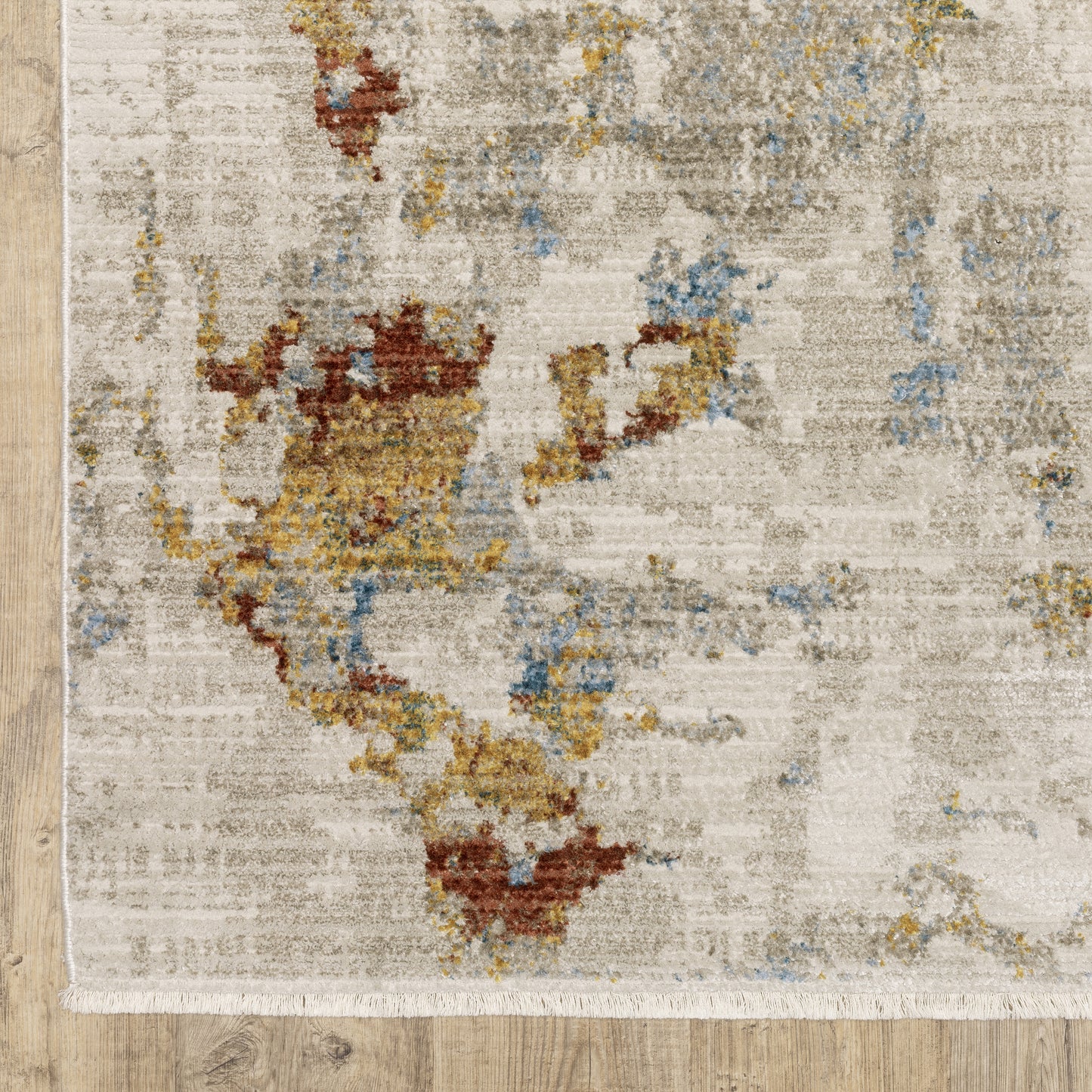 Bauer Abstract Beige/ Multi Cut Pile Rug