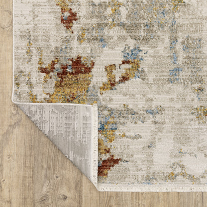 Bauer Abstract Beige/ Multi Cut Pile Rug