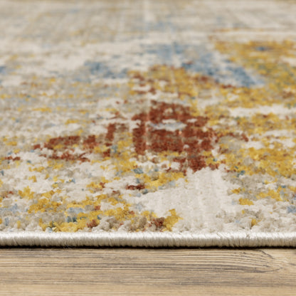 Bauer Abstract Beige/ Multi Cut Pile Rug