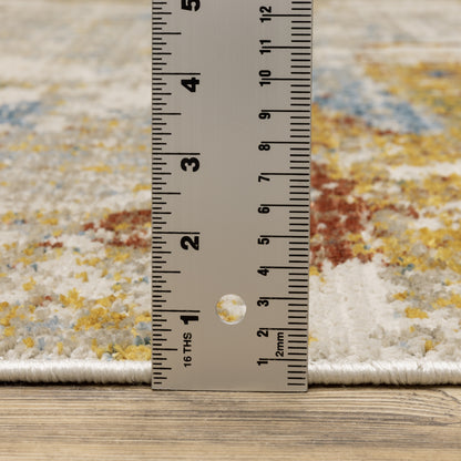 Bauer Abstract Beige/ Multi Cut Pile Rug