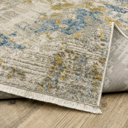 Bauer Abstract Beige/ Multi Cut Pile Rug
