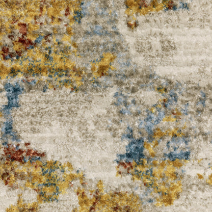 Bauer Abstract Beige/ Multi Cut Pile Rug