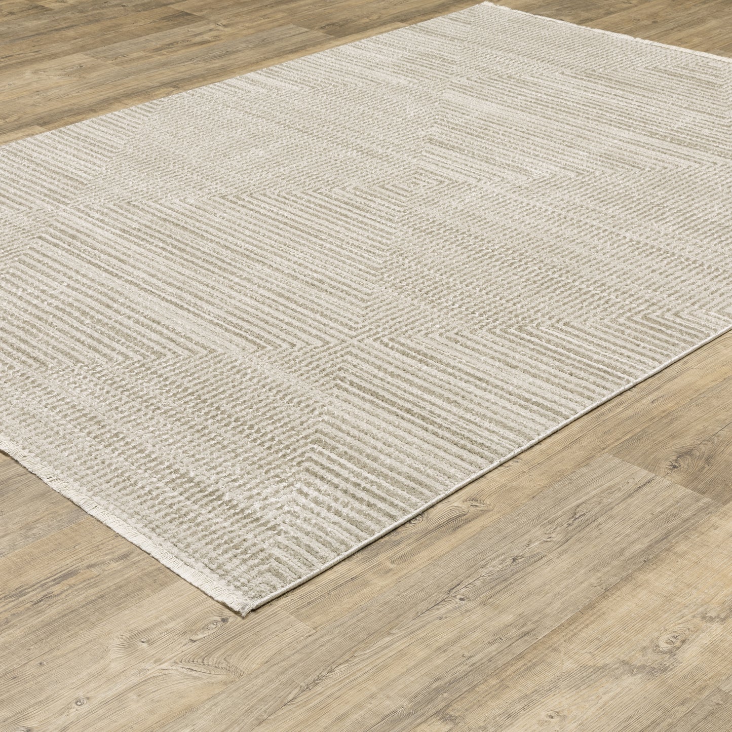 Bauer 4150E Beige Stripe Rug