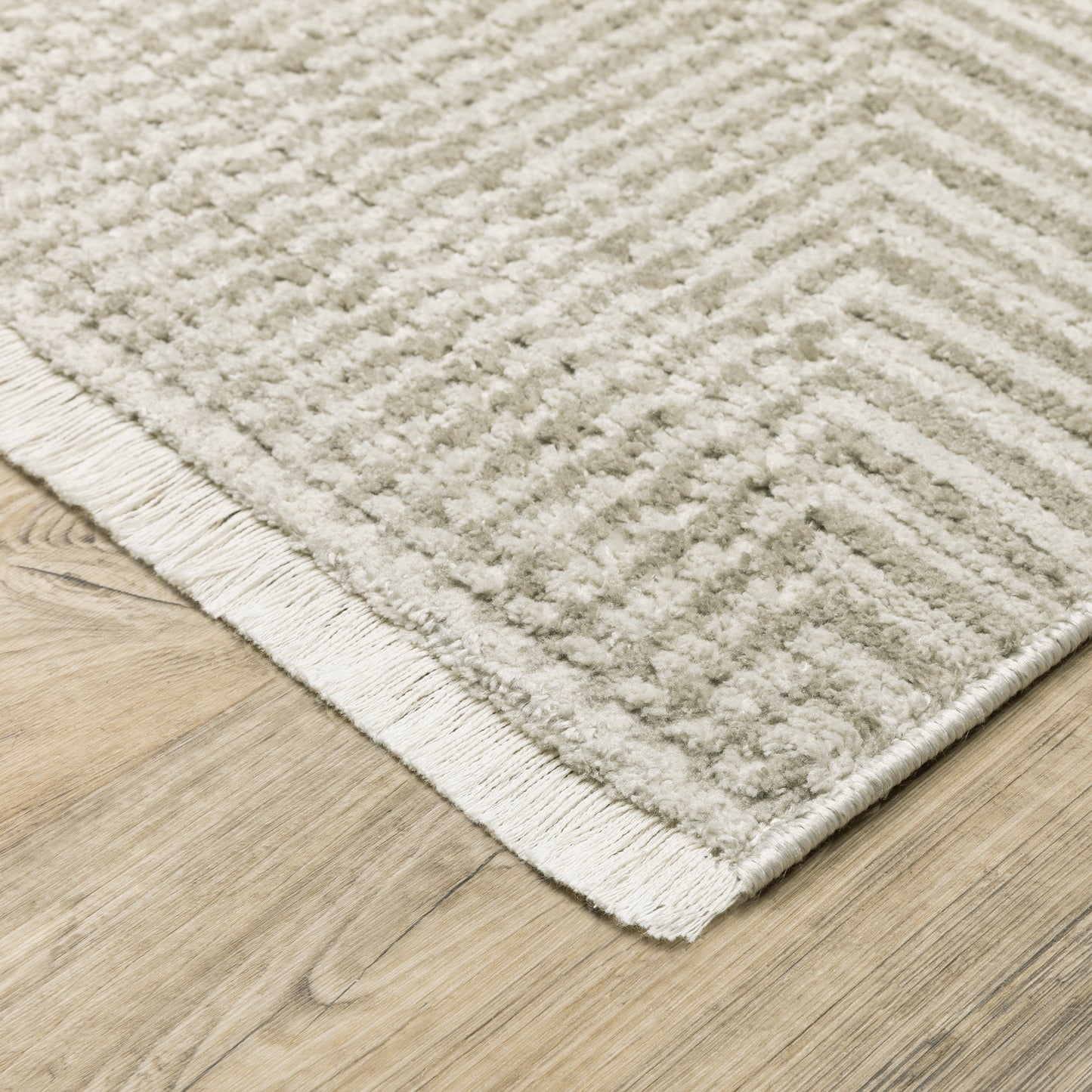 Bauer 4150E Beige Stripe Rug