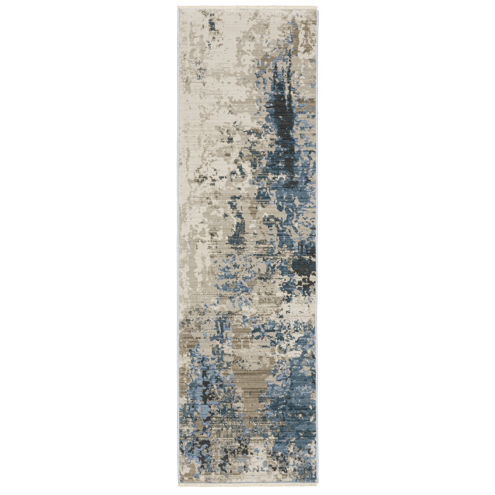 Bauer 041L2 Blue Distressed Rug