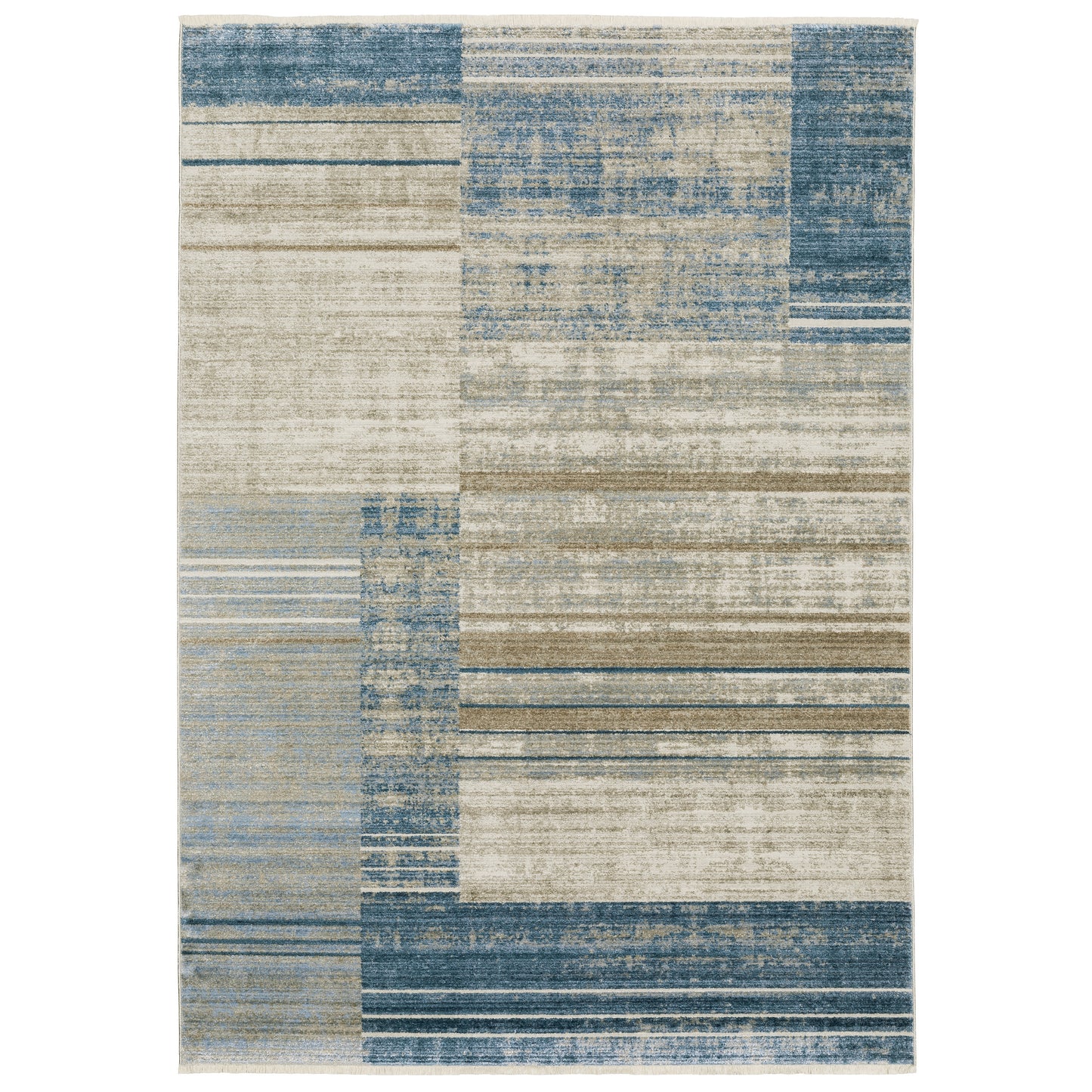 Bauer 090B2 Blue Distressed Rug