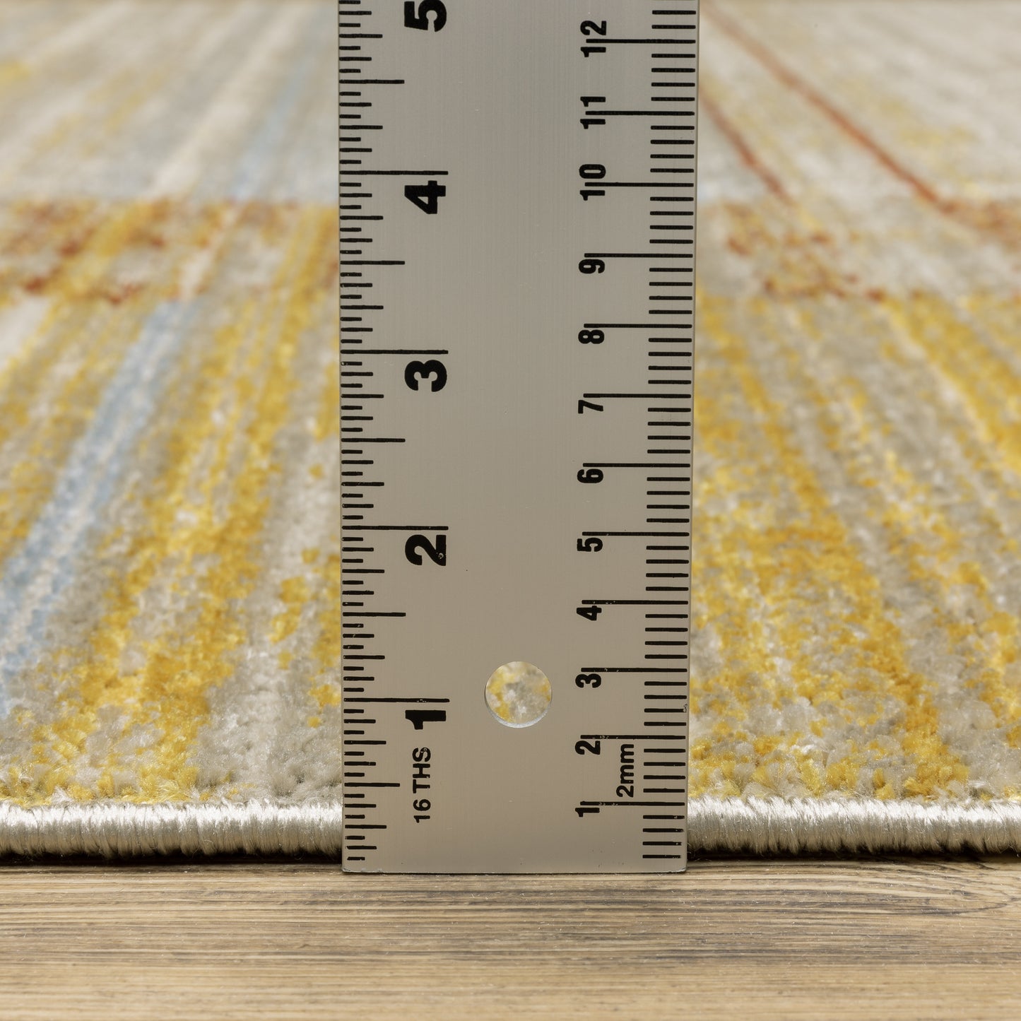 Bauer Distressed Rust/ Gold Stripe Cut Pile Rug