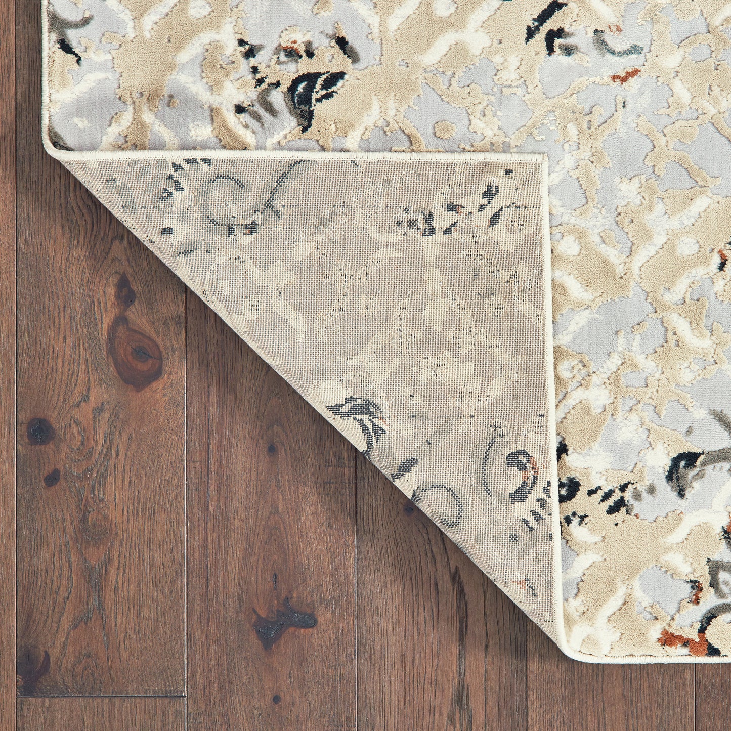 Bowen Distressed Grey/ Gold Lattice Cut Pile Rug