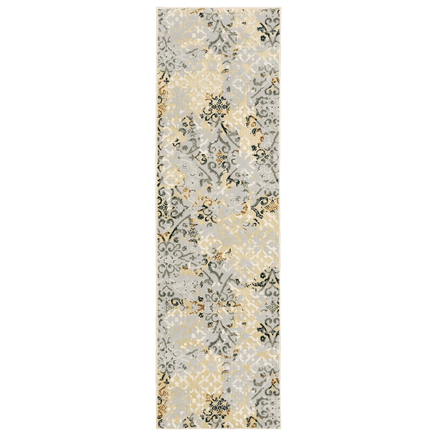 Bowen 108W2 Grey Distressed Rug