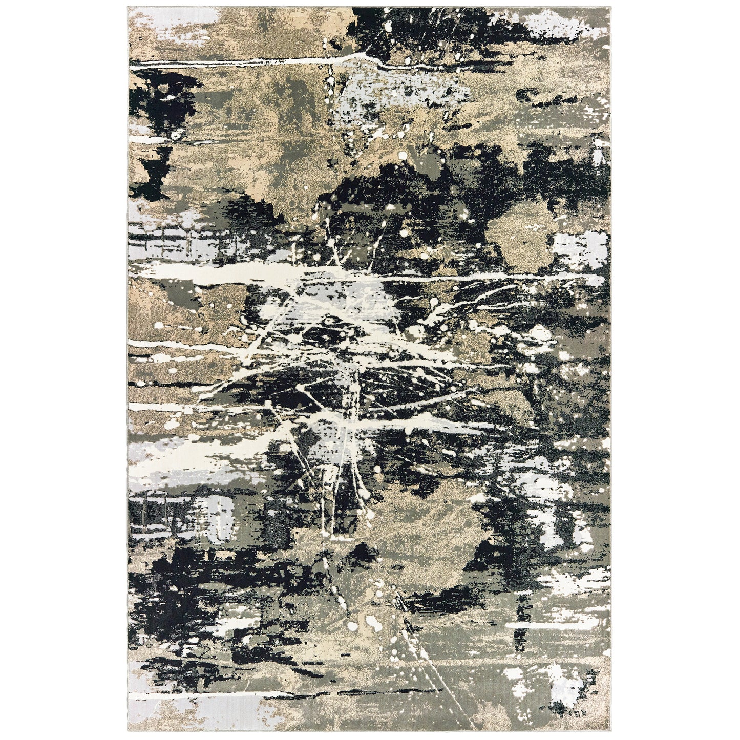 Bowen 109E2 Black Abstract Rug