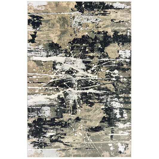 Bowen 109E2 Black Abstract Rug