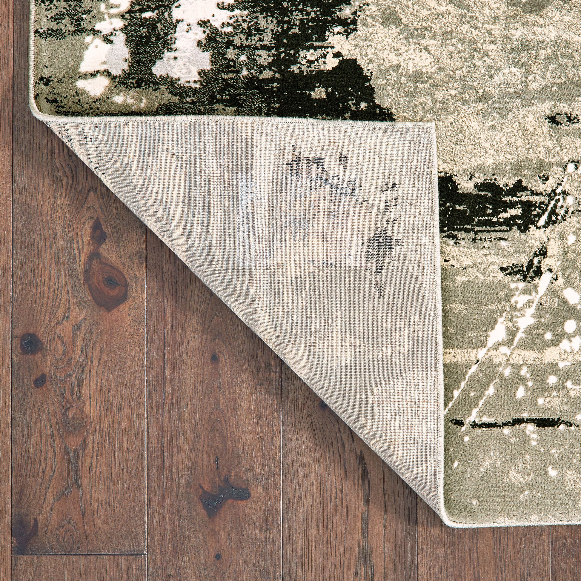 Bowen Abstract Black/ Gold Cut Pile Rug