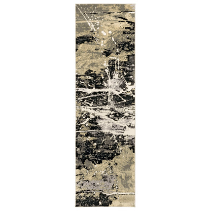 Bowen 109E2 Black Abstract Rug
